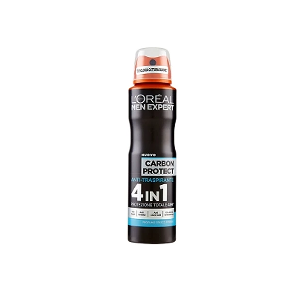 L'Oreal Paris Men Expert Carbon Protect 4 In 1 Deodorante Spray 150 Ml 1 L'Oreal Paris Men Expert Carbon Protect 4 In 1 Deodorante Spray 150 Ml