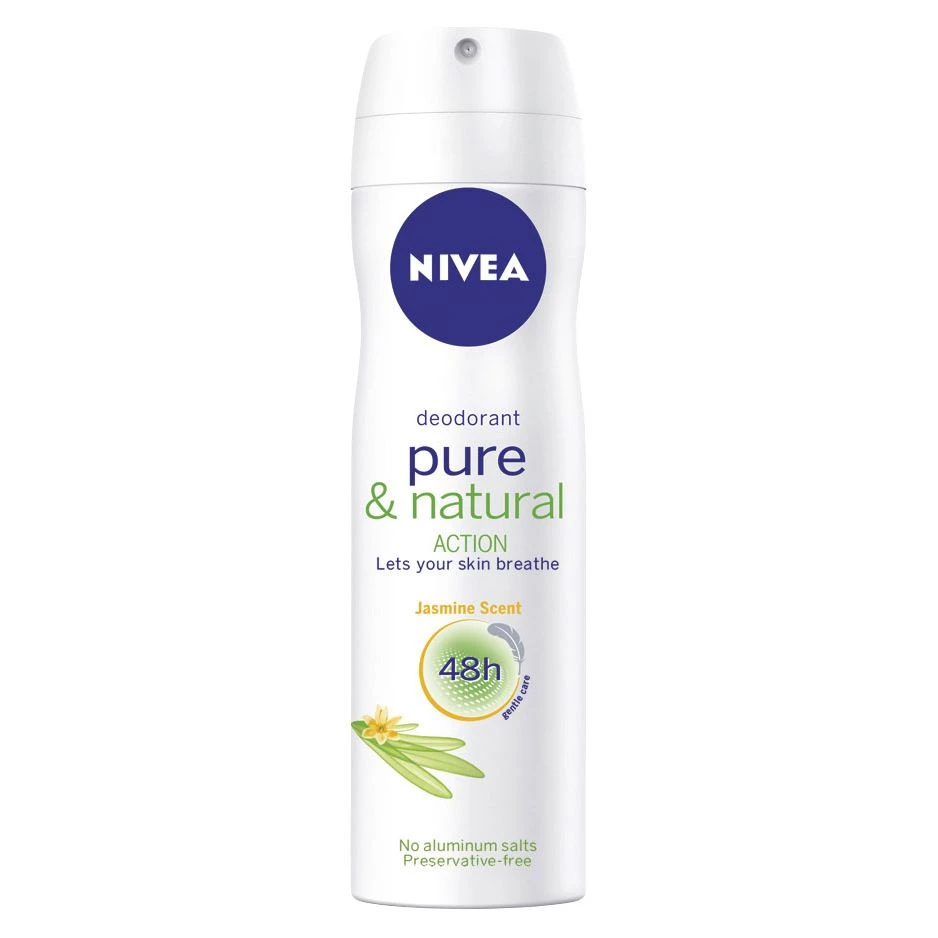 NIVEA DEODORANTE SPRAY PURE & NATURAL 150 ML 1 NIVEA DEODORANTE SPRAY PURE & NATURAL 150 ML