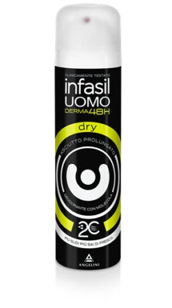 INFASIL DEODORANTE Uomo Derma48H Dry Spray 150ML ANTISUDORE PELLI SENSIBILI